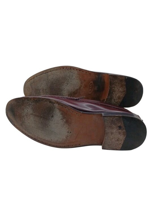 Tod’s Men’s Driving Loafers Burgundy Brown Leather US 9.5 EU 43 Italy old money main image 9